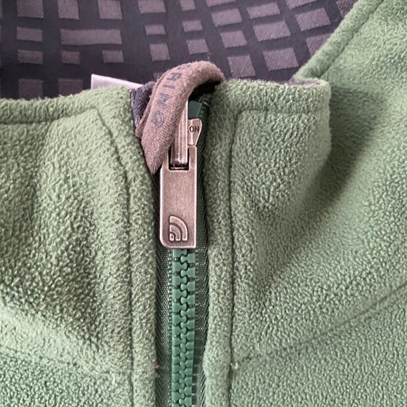 The North Face Green Fleece Zip Up Jacket - Picture 4 of 12